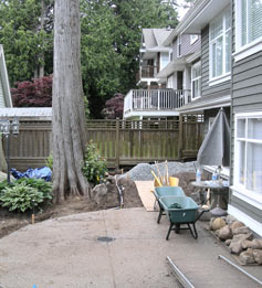 Exposed Aggregate Concrete Walkway - Before